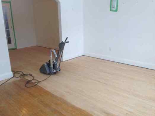 sanding hardwood floor